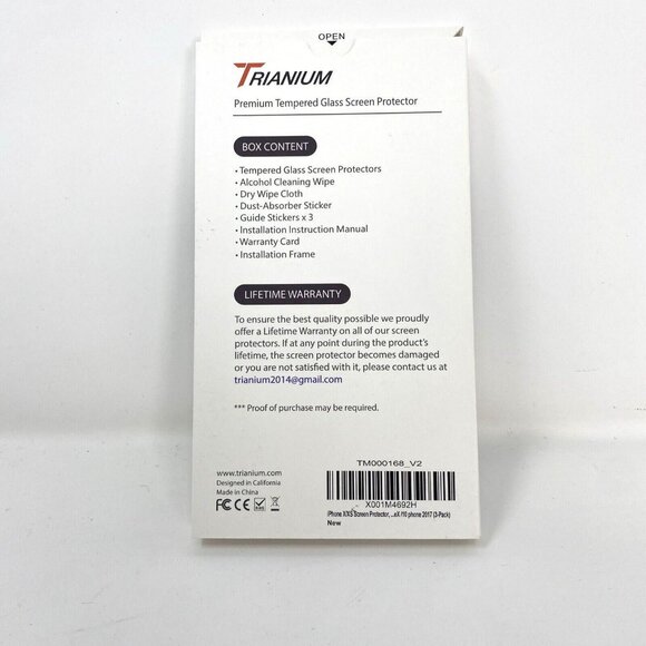 Trianium Glass Premium Tempered Glass Screen Protector iPhone X/XS Max 2 Pack - Picture 7 of 11